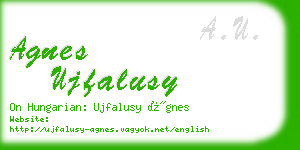 agnes ujfalusy business card